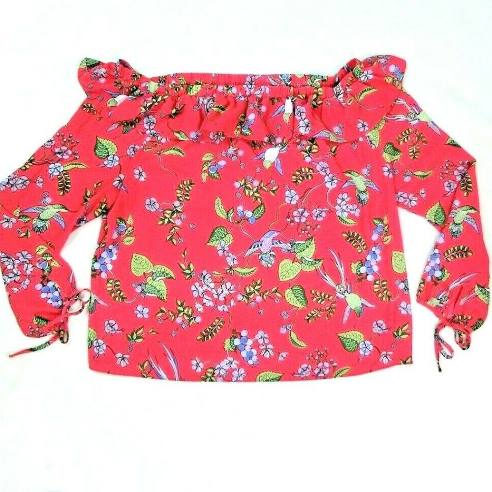 Nanette Lepore Hummingbird Print Blouse Anthro